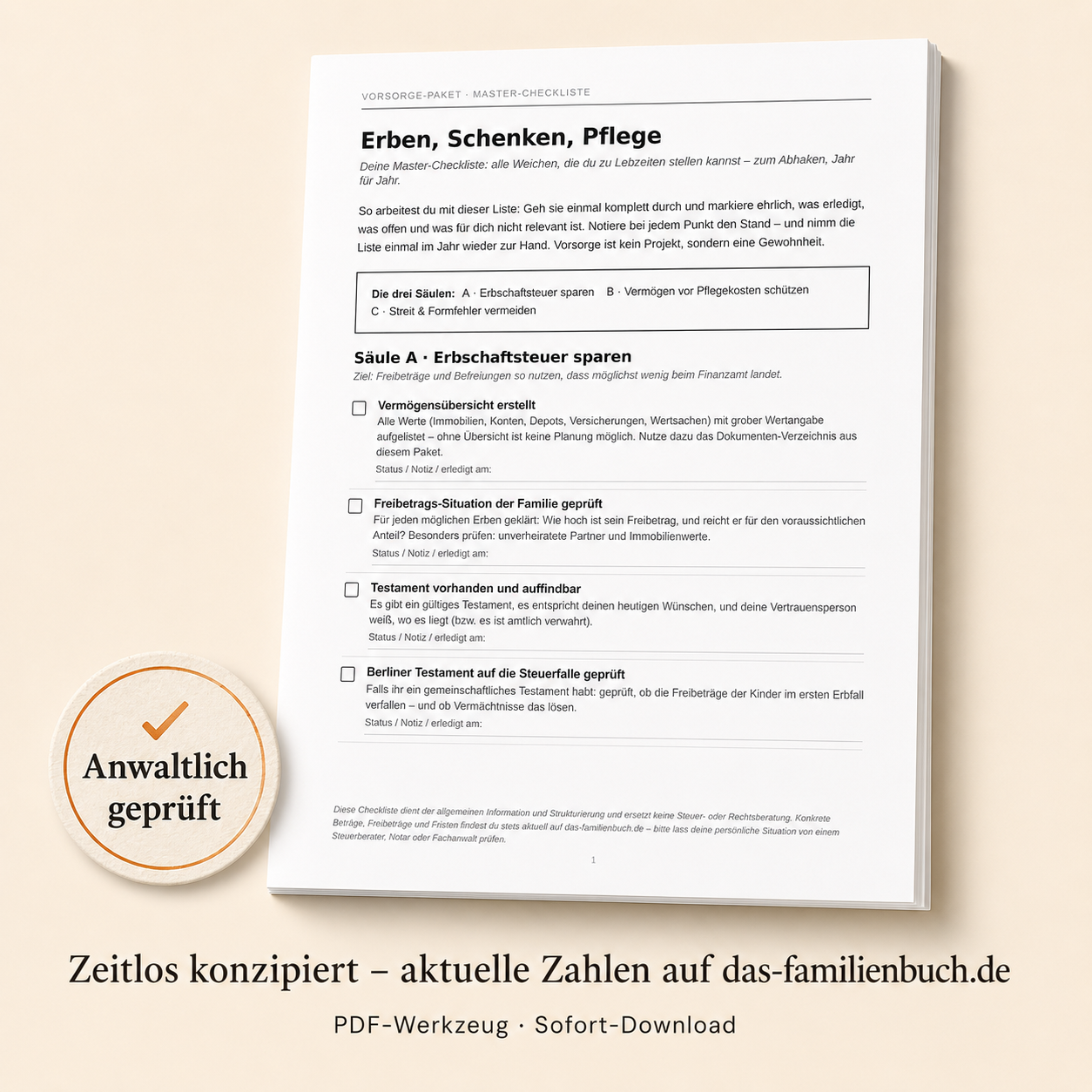 Vorsorge-Paket „Erben, Schenken, Pflege"